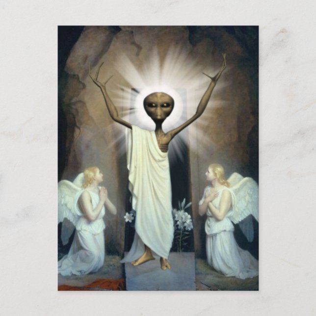 The Resurrection Of Alien Jesus Postcard (Front)