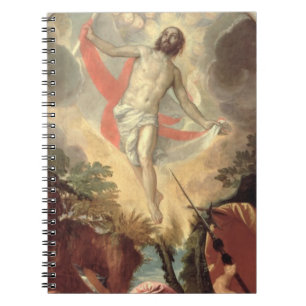 The Resurrection of Christ (oil on canvas) Spiral Notebook