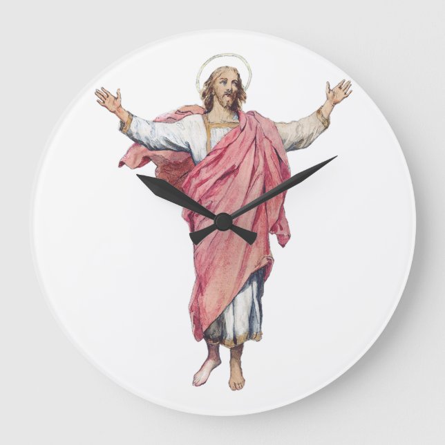 The Resurrection of Christ Sacred Masterpiece  Large Clock (Front)