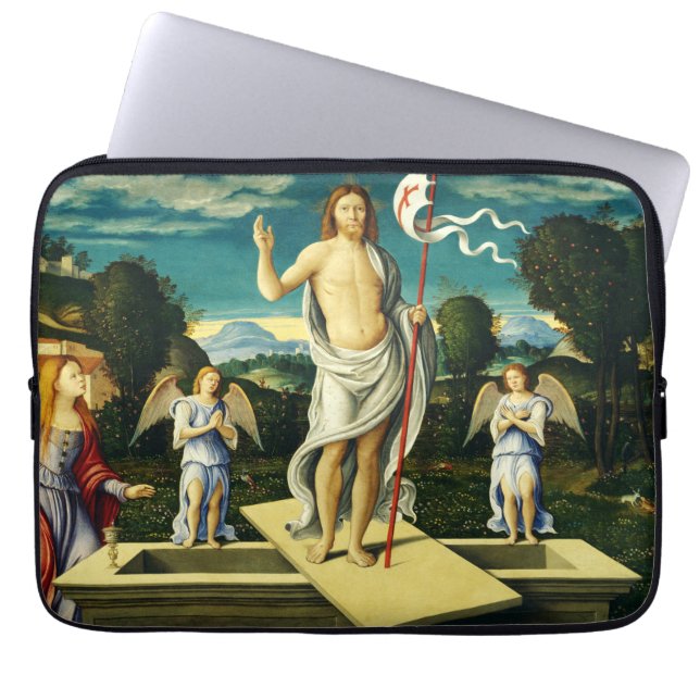 The Resurrection of Jesus by Girolamo da Santacroc Laptop Sleeve (Front)