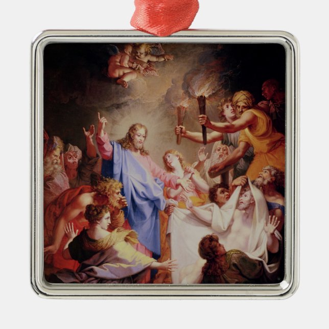 The Resurrection of Lazarus Metal Tree Decoration (Front)