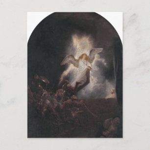 The Resurrection, Passion Cycle by Rembrandt Postc Postcard