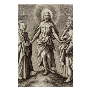 The Retreen Christ stands on a hill Poster