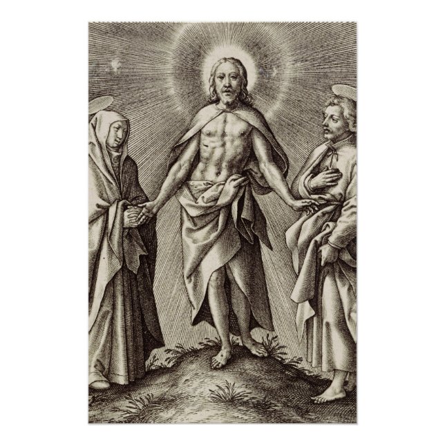 The Retreen Christ stands on a hill  Poster (Front)