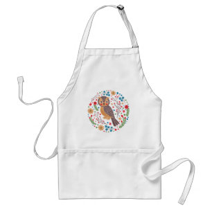 The Retro Horned Owl Standard Apron