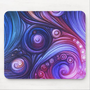 The Retro Purple Paisley Laptop, Desktop Computer Mouse Pad
