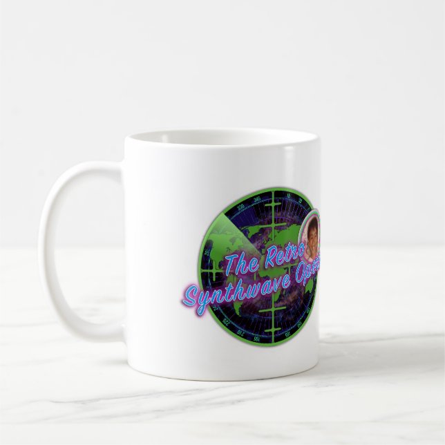 The Retro Synthwave Opera Coffee Mug (Left)