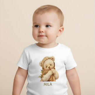 The Retro Teddy Bear Baby Shirt