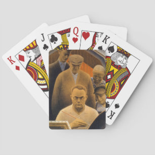 The Return from Bohemia by Grant Wood Playing Cards