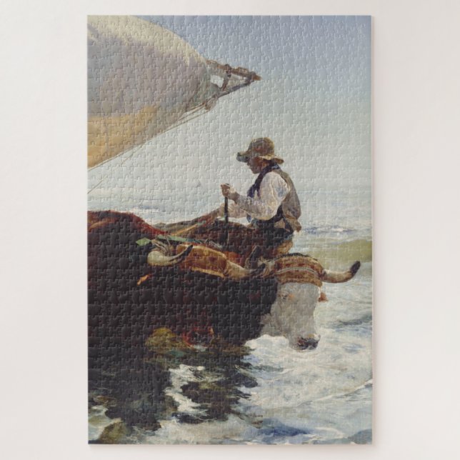 The Return from Fishing Jigsaw Puzzle (Vertical)