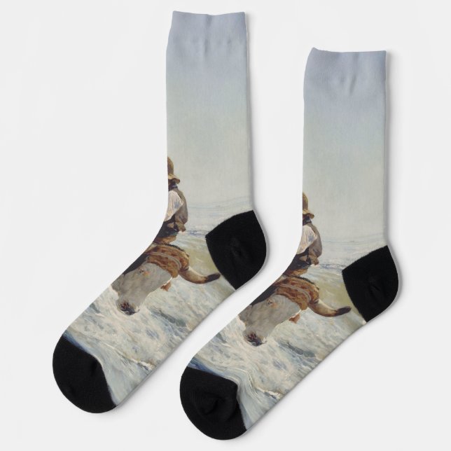 The Return from Fishing Socks (Left)
