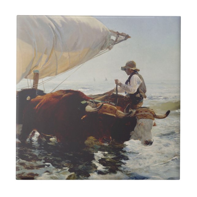 The Return from Fishing Tile (Front)
