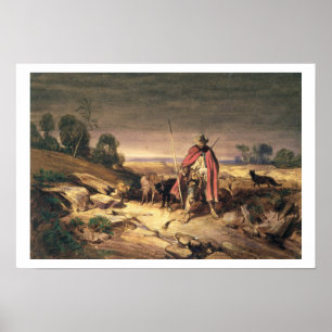 The Return of the Shepherd (pen & brown ink, w/c & Poster