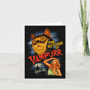 The Return Of Vampurr Funny Cat Card