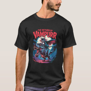 The Return of Vampurr Funny Dinosaur Cat Halloween T-Shirt