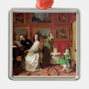 The Rev. and Mrs Palmer-Lovell with their daughter Metal Tree Decoration