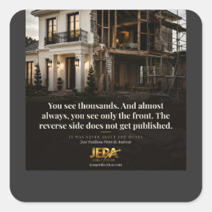 The Reverse Side Book Quote Square Sticker