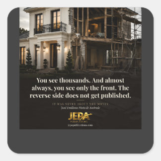 The Reverse Side Book Quote Square Sticker