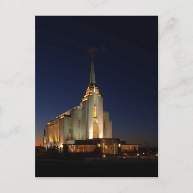 The Rexburg LDS Temple Postcard (Front)