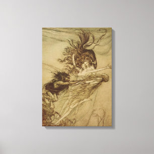 The Rhinemaidens teasing Alberich Canvas Print
