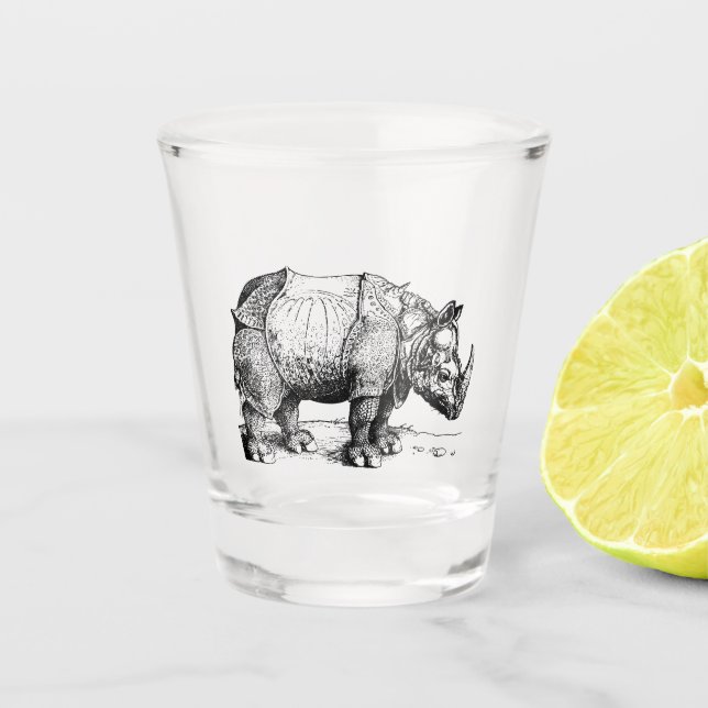 The Rhinoceros Shot Glass (Front)