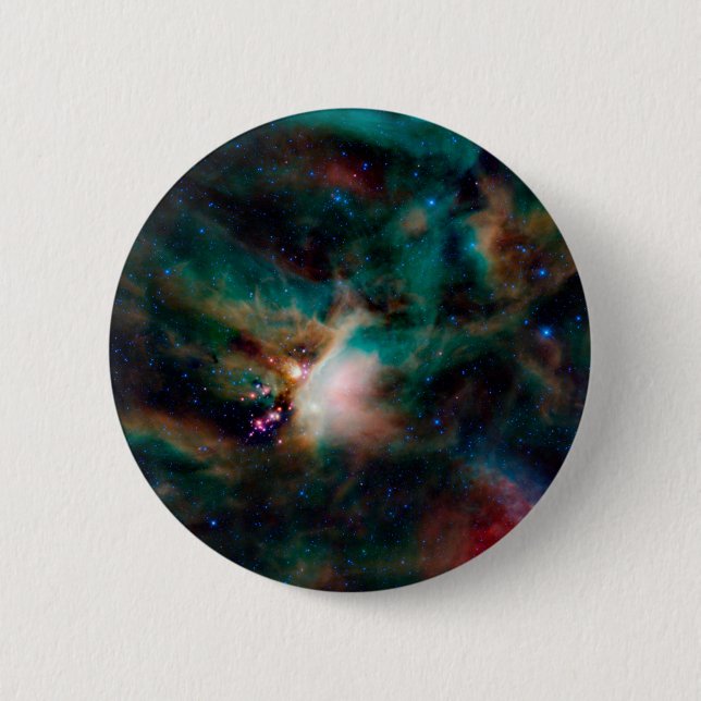 The Rho Ophiuchi Cloud Complex. 6 Cm Round Badge (Front)
