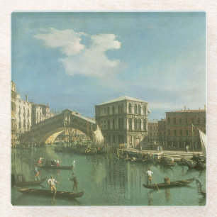 The Rialto Bridge, Venice Glass Coaster