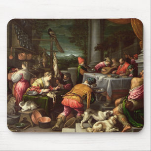 The Rich Man and Lazarus, 1590-95 Mouse Pad