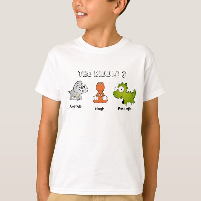 The Riddle 3 as Dinosaurs T-Shirt (Front)
