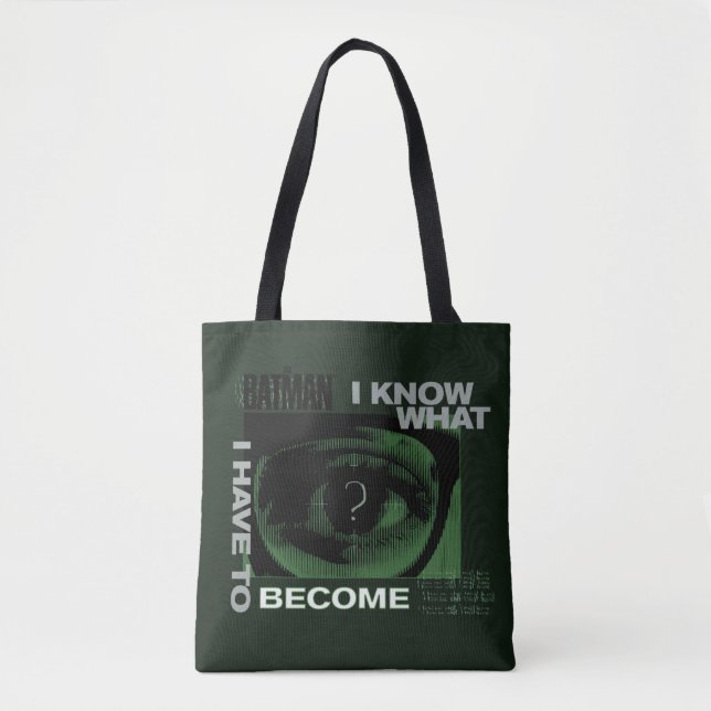 The Riddler "I Know What I Have To Become" Tote Bag (Front)