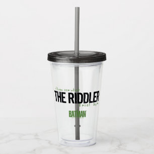 The Riddler - I Know What I Must Become Acrylic Tumbler
