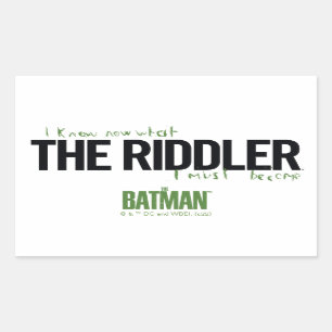 The Riddler - I Know What I Must Become Rectangular Sticker
