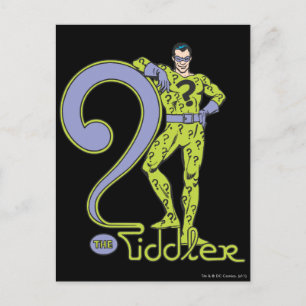 The Riddler & Logo Green Postcard