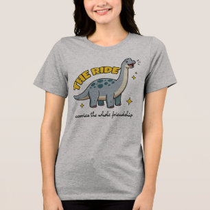 The Ride Bestie T-Shirt, Funny Dinosaur Tee