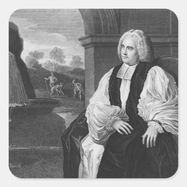 The Right Reverend George Berkeley Square Sticker (Front)