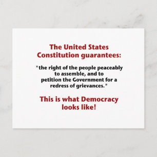 The Right to Assemble - What Democracy Looks Like Postcard
