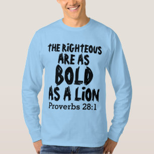 The Righteous bold as a Lion, Christian T-shirts