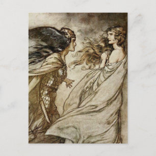 “The Ring - Fling it Away” by Arthur Rackham Postcard