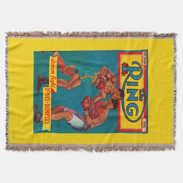 The Ring Magazine Cover Throw Blanket (Front)