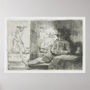 The Ringball Player - Rembrandt Etching Golf Print