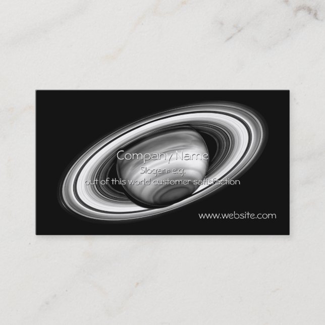 The Rings of Gas Giant Saturn - solar system image Business Card (Front)