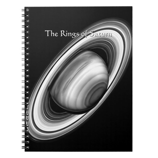 The Rings of Gas Giant Saturn - solar system image Spiral Notebook (Front)