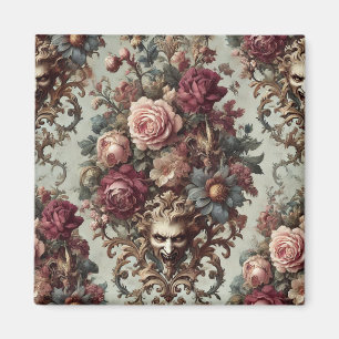 🌺 The Riot to Bloom – Gothic Baroque Floral  Magnet