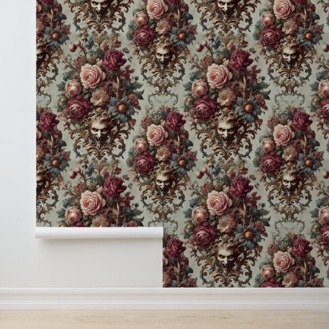 🌺 The Riot to Bloom – Gothic Baroque Floral  Wallpaper (Application)