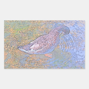 The Ripples Rectangular Sticker