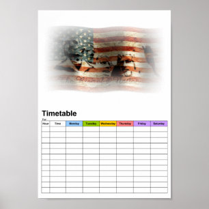The Rise of a Nation / Timetable Poster