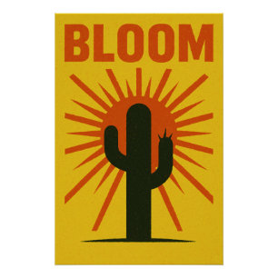 The rise of the cactus under the hot sun poster