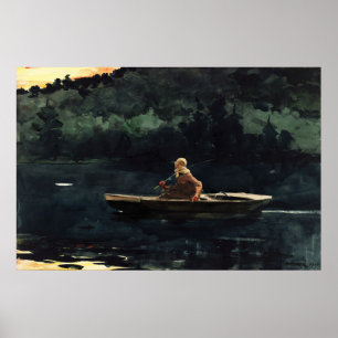 The Rise watercolor painting by Winslow Homer Poster