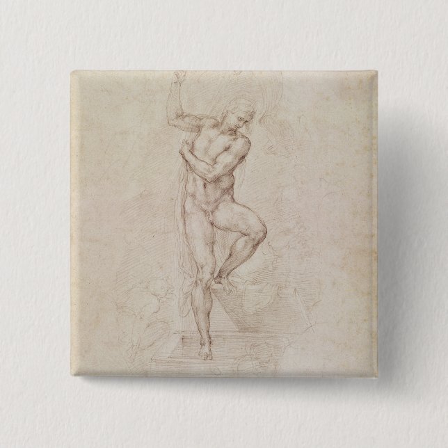 The Risen Christ 15 Cm Square Badge (Front)