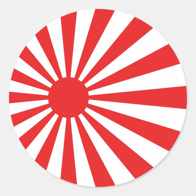The Rising Sun Flag Classic Round Sticker (Front)